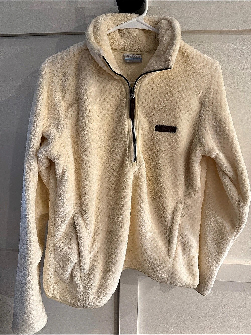Columbia Pullover Fleece Cream Small